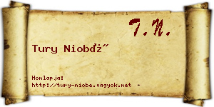 Tury Niobé névjegykártya